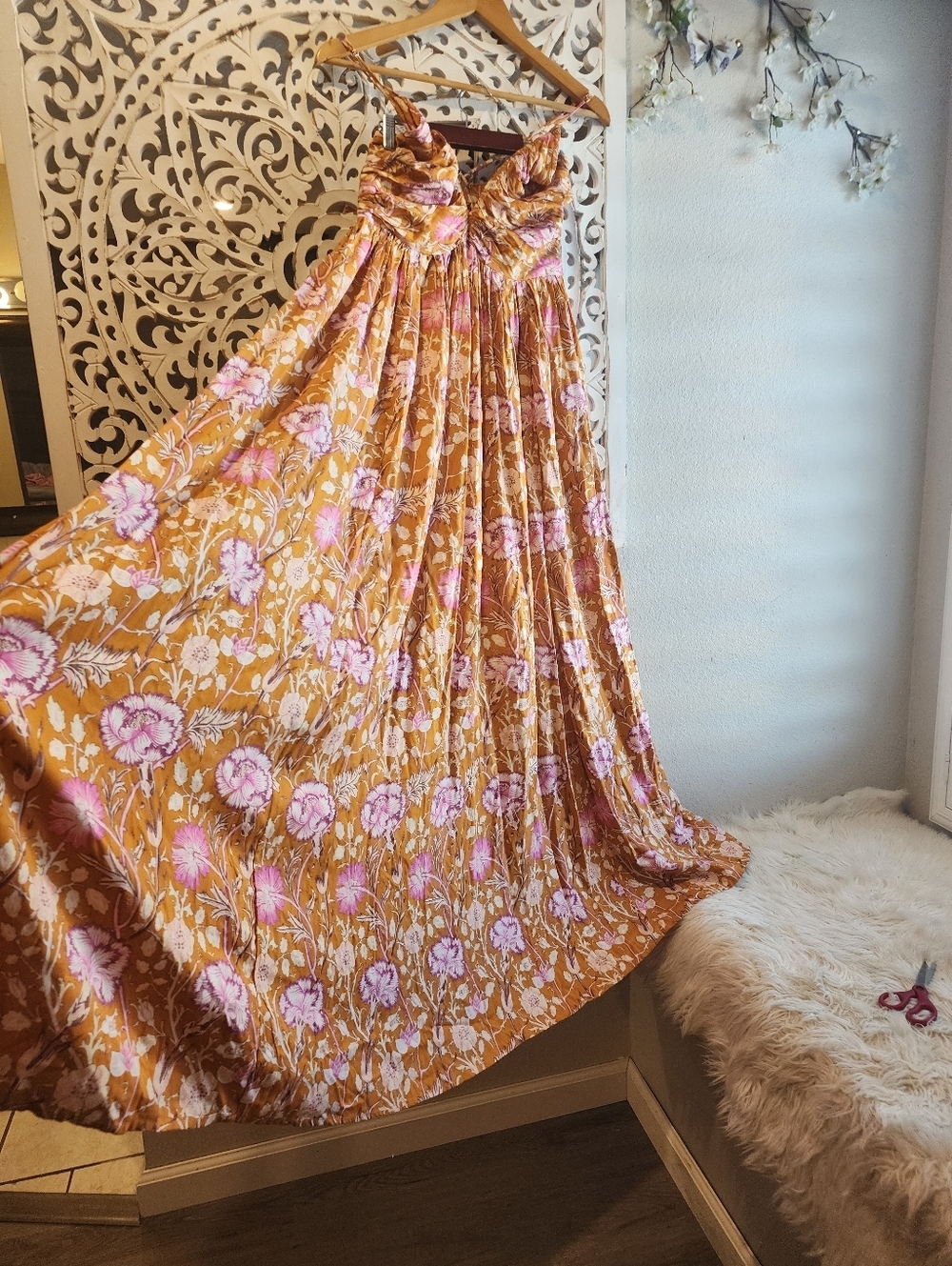 REVOLVE JEN'S PIRATE BOOTY FLORAL STRAPS MAXI DRESS SIZE LARGE - Picture 5 of 15
